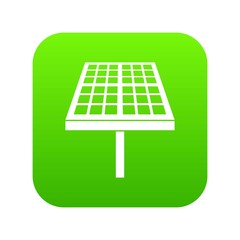 Solar energy panel icon digital green for any design isolated on white vector illustration