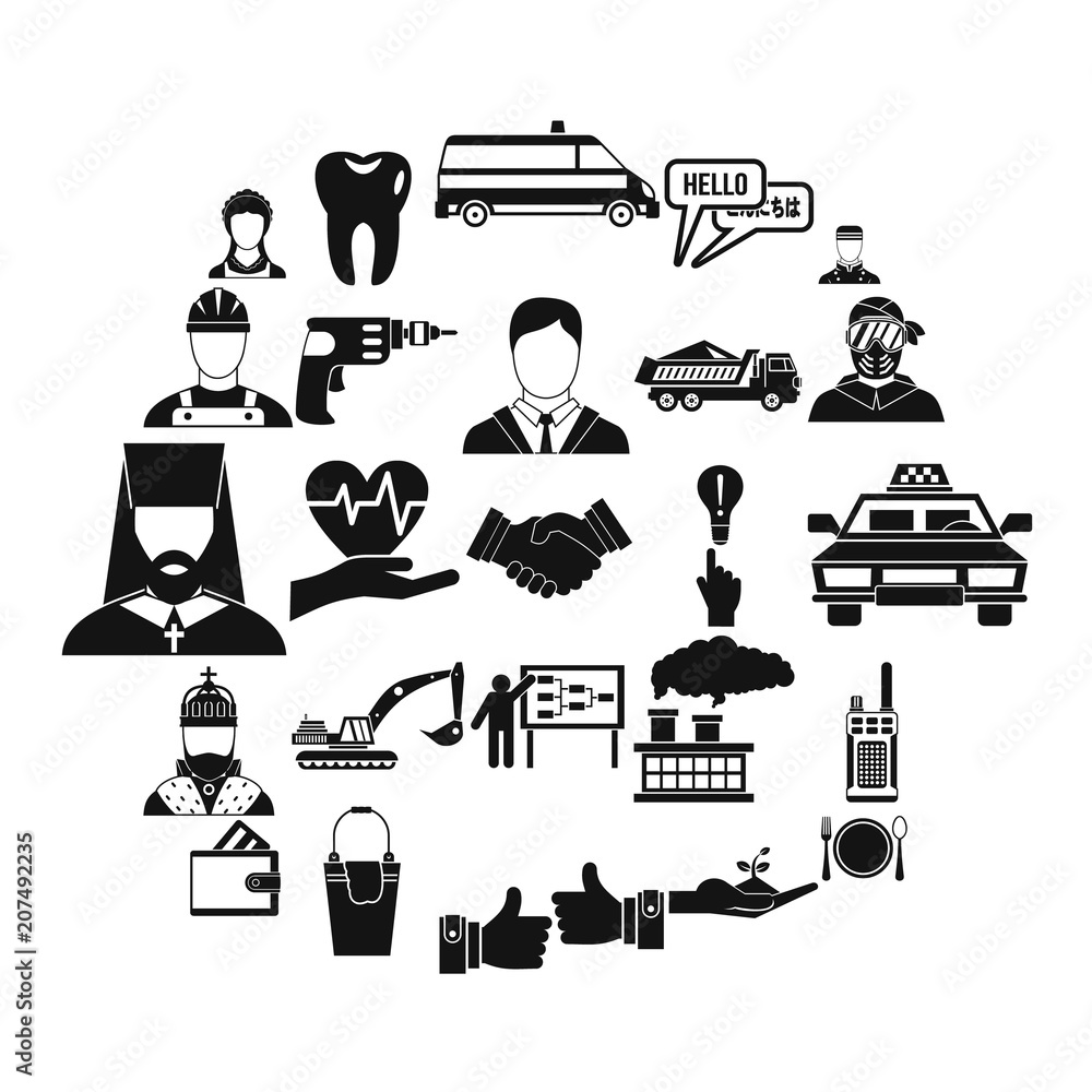 Poster hr icons set. simple set of 25 hr vector icons for web isolated on white background