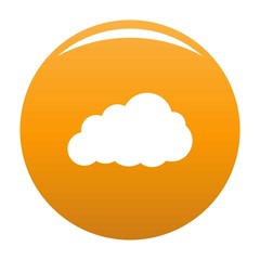 Storm cloud icon. Simple illustration of storm cloud vector icon for any design orange