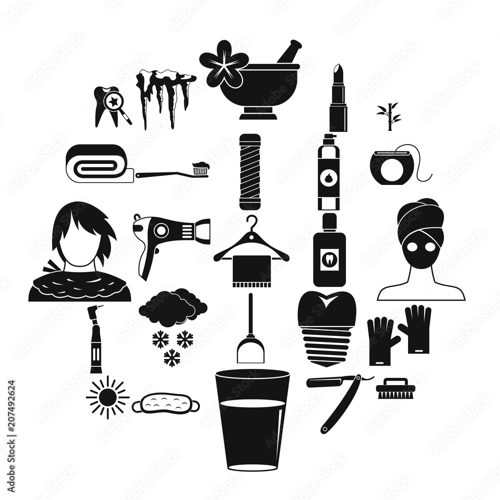 Poster clean icons set. simple set of 25 clean vector icons for web isolated on white background