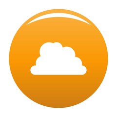 Mountainous cloud icon. Simple illustration of mountainous cloud vector icon for any design orange