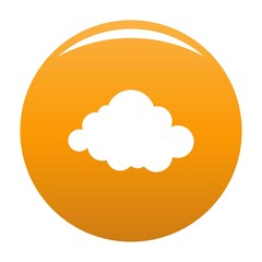 Deformed cloud icon. Simple illustration of deformed cloud vector icon for any design orange
