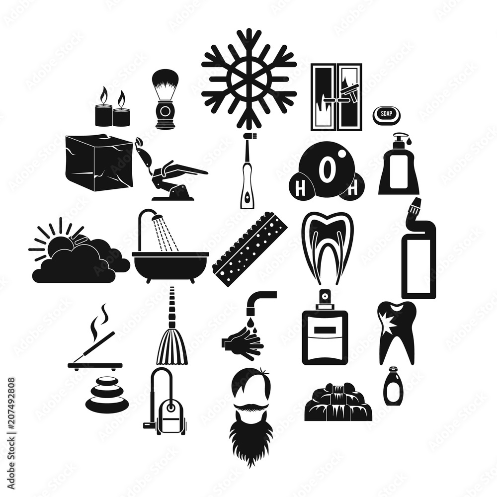 Poster bathe icons set. simple set of 25 bathe vector icons for web isolated on white background