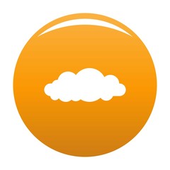 Altocumulus icon. Simple illustration of altocumulus vector icon for any design orange