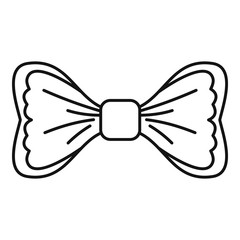 Trendy bow tie icon. Outline trendy bow tie vector icon for web design isolated on white background
