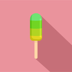 Lime ice cream icon. Flat illustration of lime ice cream vector icon for web design