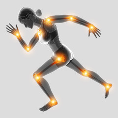 3d Illustration of Pain in leg