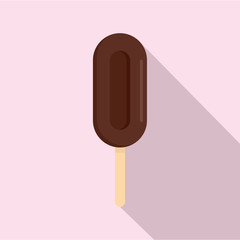 Coffee ice cream icon. Flat illustration of coffee ice cream vector icon for web design