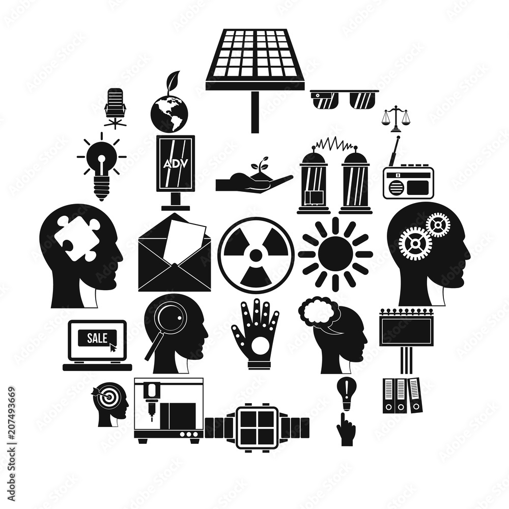 Poster representation icons set. simple set of 25 representation vector icons for web isolated on white bac