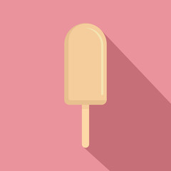 Soft white ice cream icon. Flat illustration of soft white ice cream vector icon for web design