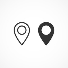 Vector image of a location icon.