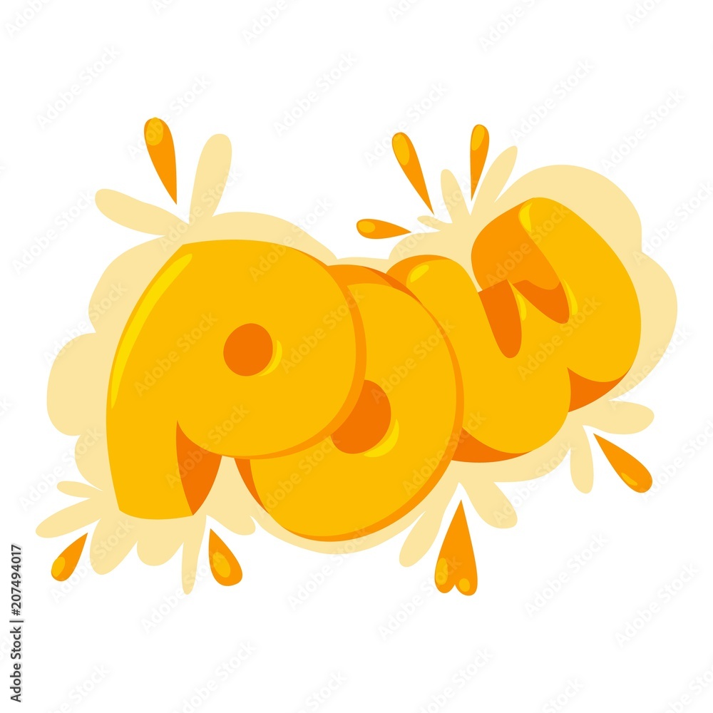 Aufkleber pow speech bubble icon. isometric of pow speech bubble vector icon for web design isolated on white 