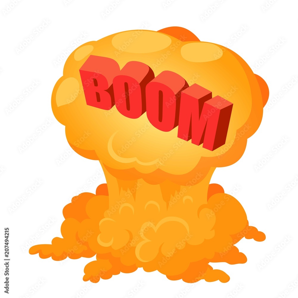 Aufkleber boom speech bubble icon. isometric of boom speech bubble vector icon for web design isolated on whit
