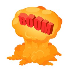 Boom speech bubble icon. Isometric of boom speech bubble vector icon for web design isolated on white background