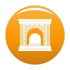 Fototapeta premium Fireplace for fire icon. Simple illustration of fireplace for fire vector icon for any design orange