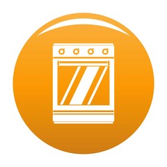 Modern gas oven icon. Simple illustration of modern gas oven vector icon for any design orange