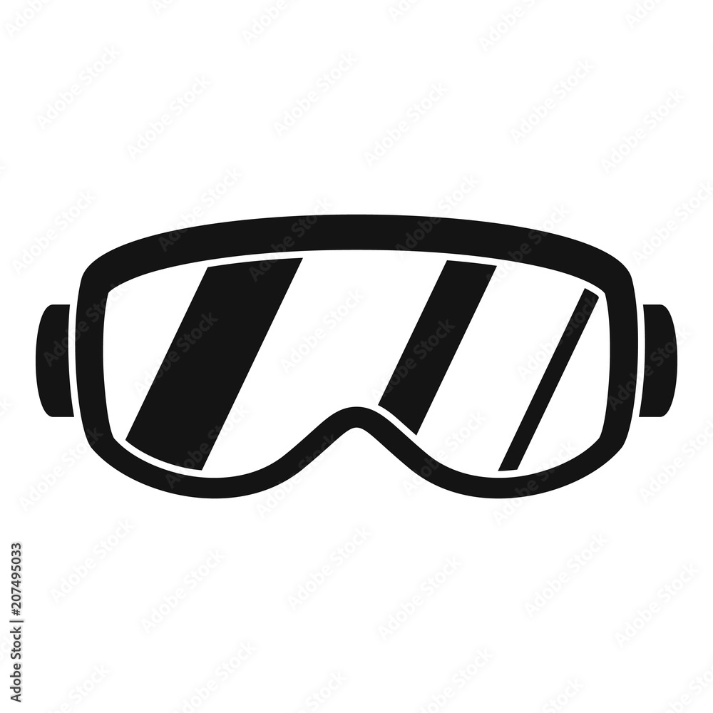 Canvas Prints Ski glasses icon. Simple illustration of ski glasses vector icon for web design isolated on white background