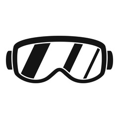 Ski glasses icon. Simple illustration of ski glasses vector icon for web design isolated on white background