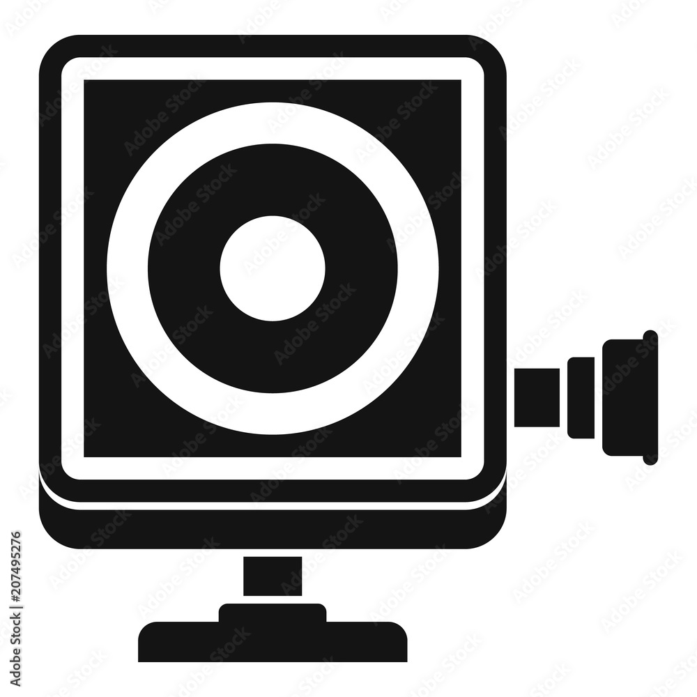 Poster action camera icon. simple illustration of action camera vector icon for web design isolated on whit