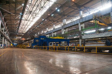 Fototapeta premium Manufacture of steel pipes