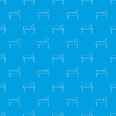 Medical bed pattern vector seamless blue repeat for any use