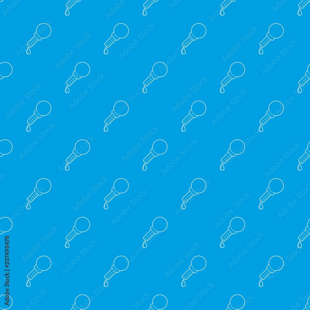 Poster pipette pattern vector seamless blue repeat for any use