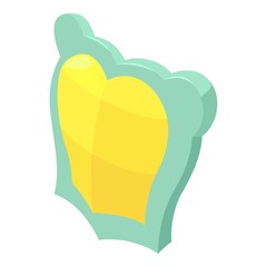 Body shield icon. Isometric of body shield vector icon for web design isolated on white background