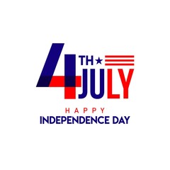 Fototapeta premium Happy Independent Day Logo Vector Template Design Illustration