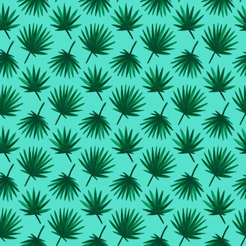 Palm Leaf Seamless Pattern