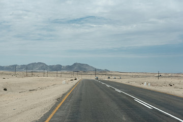 The road B2 east of Swakopmund, Namibia