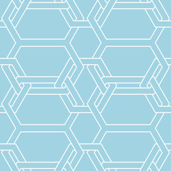 Obraz na płótnie Canvas Navy blue and white geometric ornament. Seamless pattern