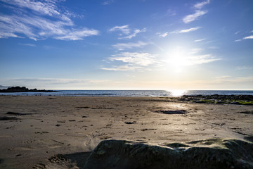 Church Bay in Anglesey North Wales UK during sunset