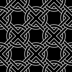Black and white geometric print. Seamless pattern