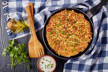 delicious swiss rosti in a pan