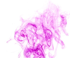 Fototapeta premium Purple smoke on white background