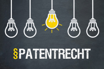 Patentrecht / Glühbirnen auf Tafel
