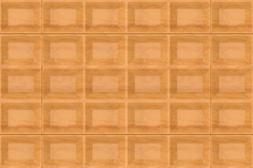 3d rendering. square brown wood panels pattern wall background.