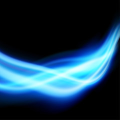 Pure energy - magical blue futuristic light streak waves