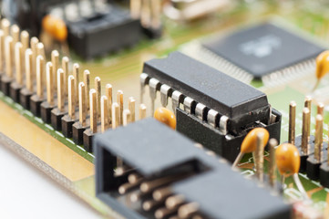 Circuit board with electronic components