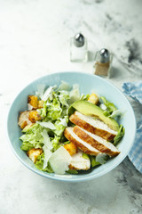 Grilled chicken Caesar salad