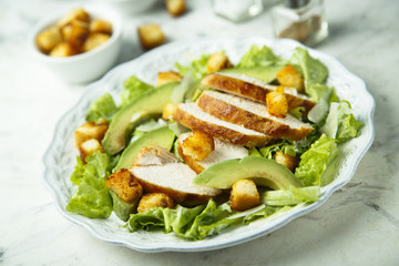 Grilled chicken Caesar salad