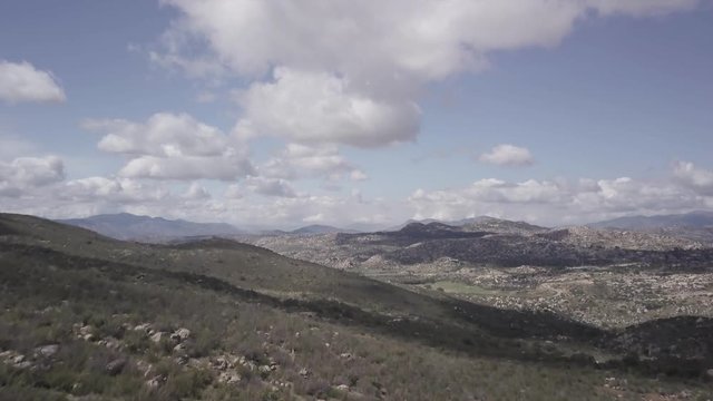 4K drone shot of Baja California desert landscape.