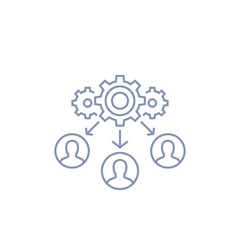 outsourcing, business icon