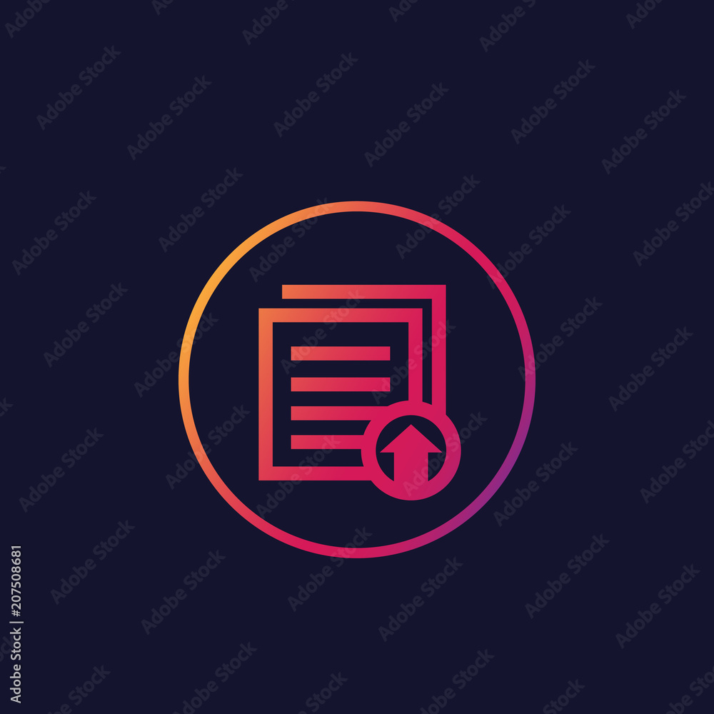 Poster upload documents and files icon