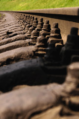 near the railroad rail