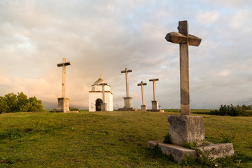 Sanctuary and high chapel of La Piedad in Segovia. Castilla y Leon, Spain