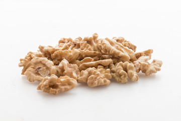 Pile of shells walnuts