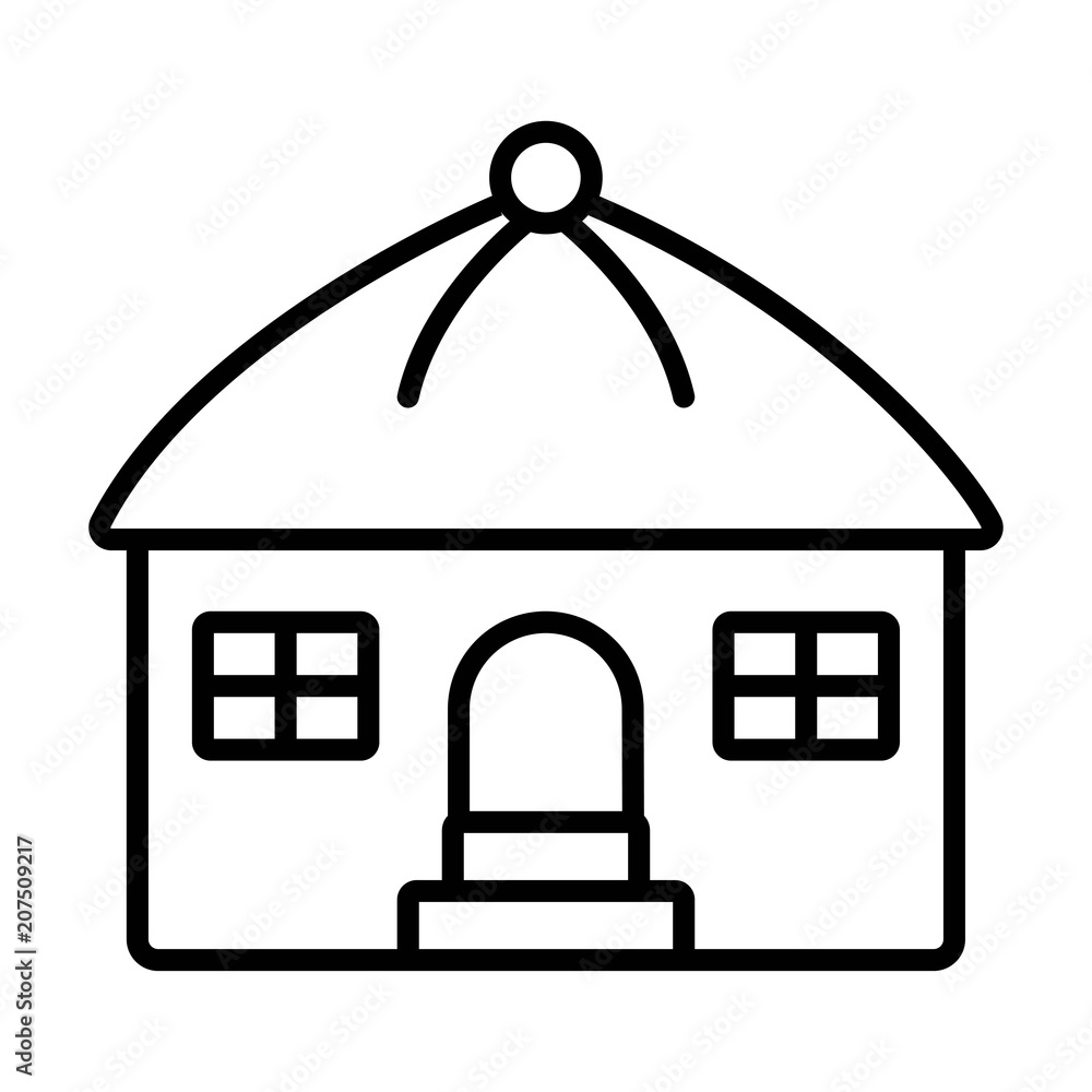 Wall mural home icon vector