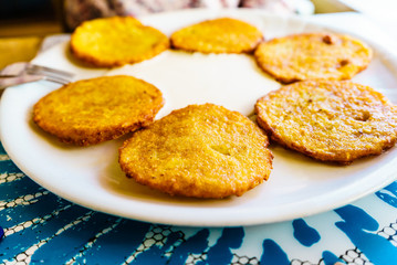 Six potato pancakes
