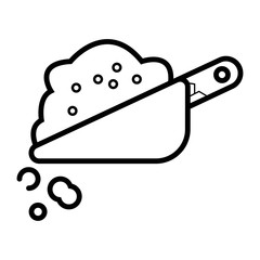 garden shovel line icon